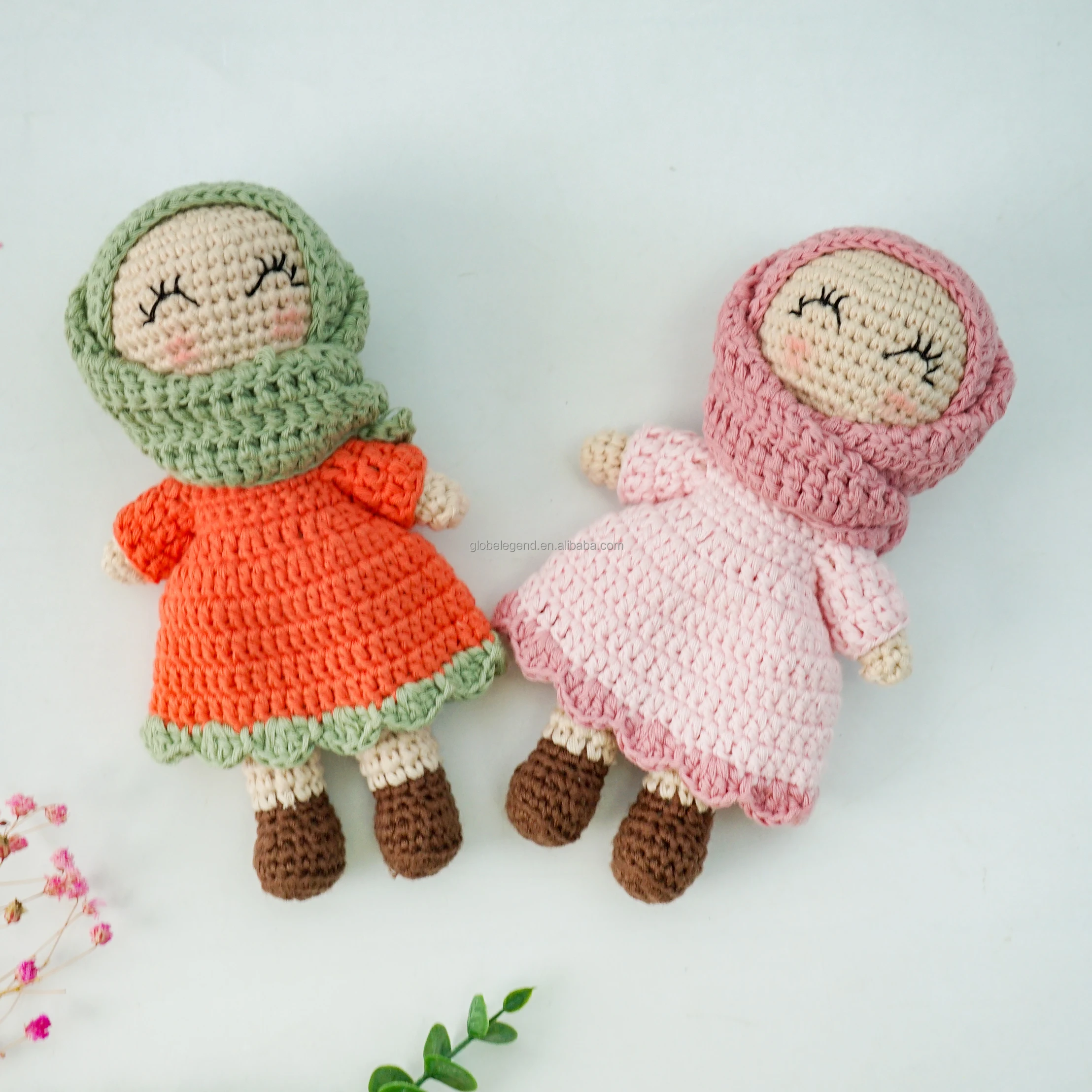 Hand Crocheted Crochet Baby Stuffed Animals Handmade Cotton Amigurumi Dolls Adorable Small Plushies For Kids