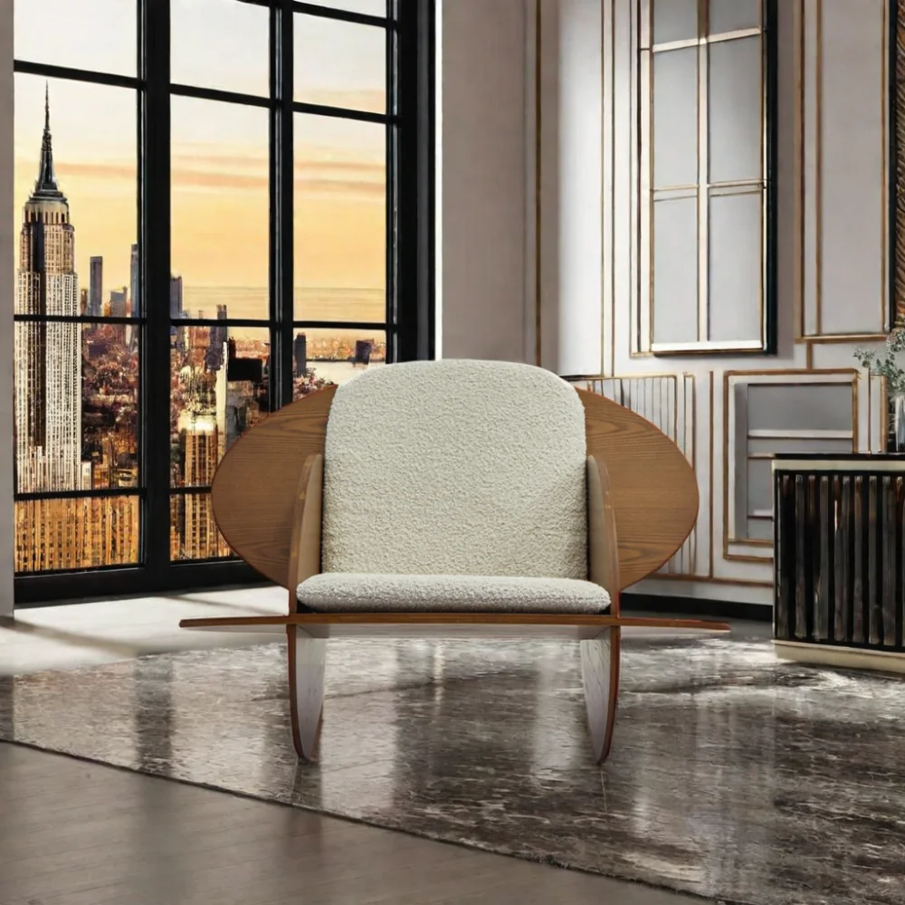 Fashionable Lazy Rocking Chair Small-Dimensioned Disassemble Leisure Chair Villa Hotel Living Room good price Revolving Chair