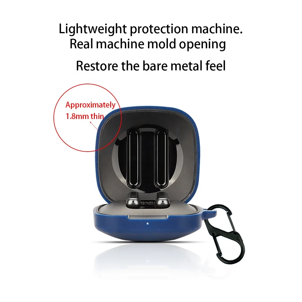 Newest Silicone 1:1 Size Full Protective Case for Fiil key Earbuds Bumper with Metal Keychain Hook air pods case