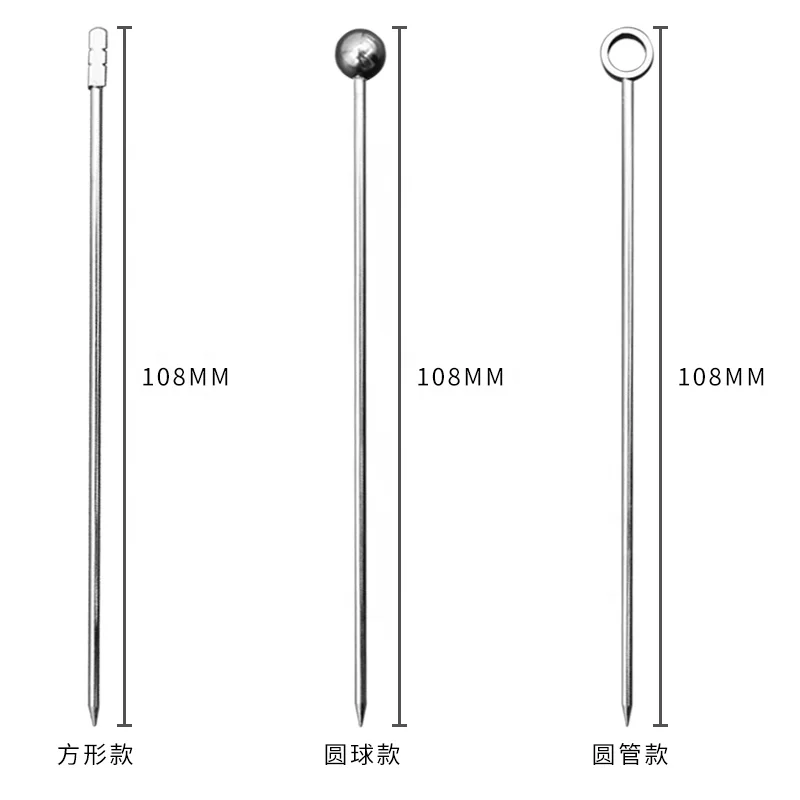 Metal swizzle stick bar bartender tools long handle stainless steel milk tea coffee cocktail stirring rod