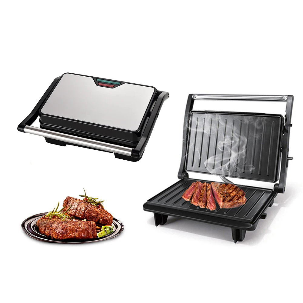 2 Slice stainless steel Panini griddle Contact grill Maker