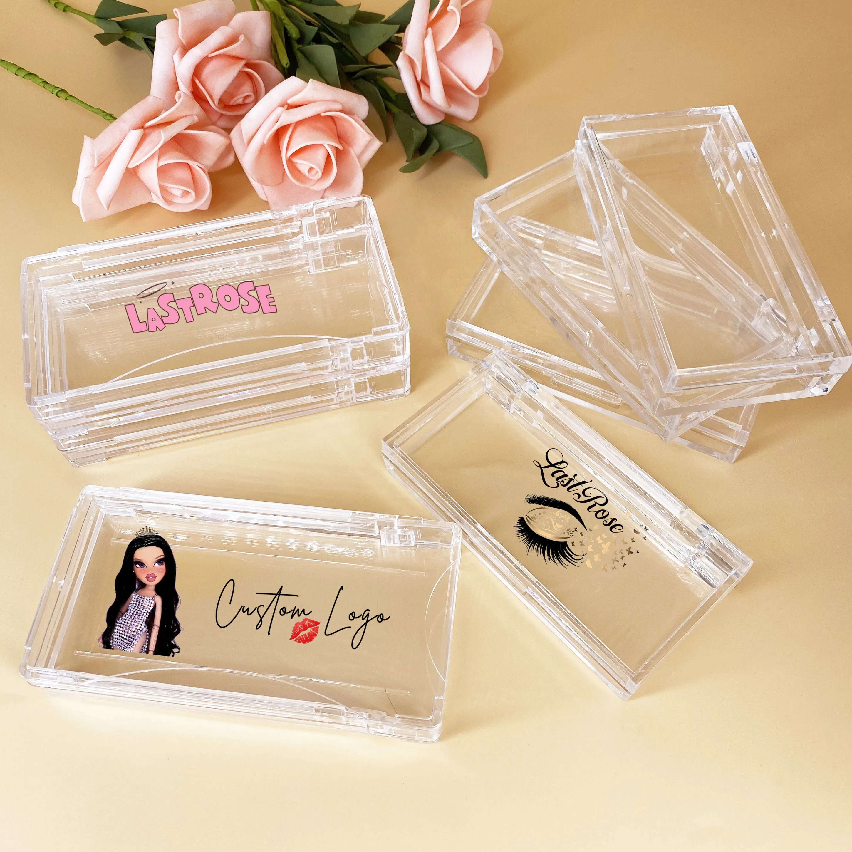 Mink Eyelashes butterfly case  butterfly Acrylic Boxes Butterfly Window Wholesale Vendor Eyelashes Packaging