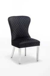 Luxury dinning room chair set for furniture Metal stainless steel leg  restaurant dining chair