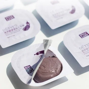 Deep Cleansing Kaolin Mud Mask Hyaluronic Acid Clear Eggplant Mud Film Facial Mask
