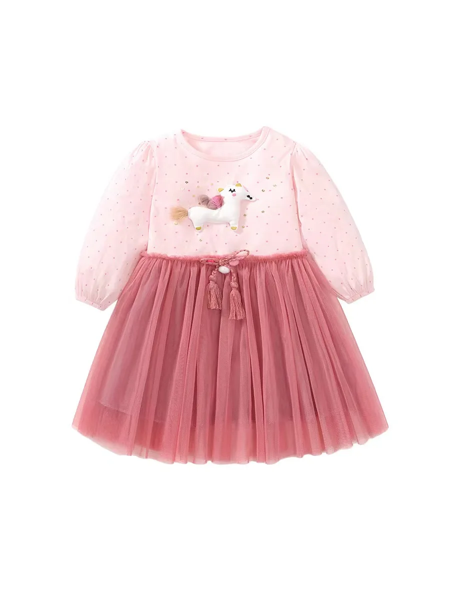 New Arrival Cute American Unicorn Short Dress Accessories Custom Baby Dolls Dress