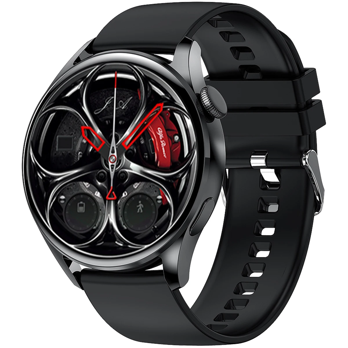GT5 1.28 Inch Round Display Smartwatch Nfc Fitness Heart Rate Monitor reloj inteligente Wireless Charging Smart Watch