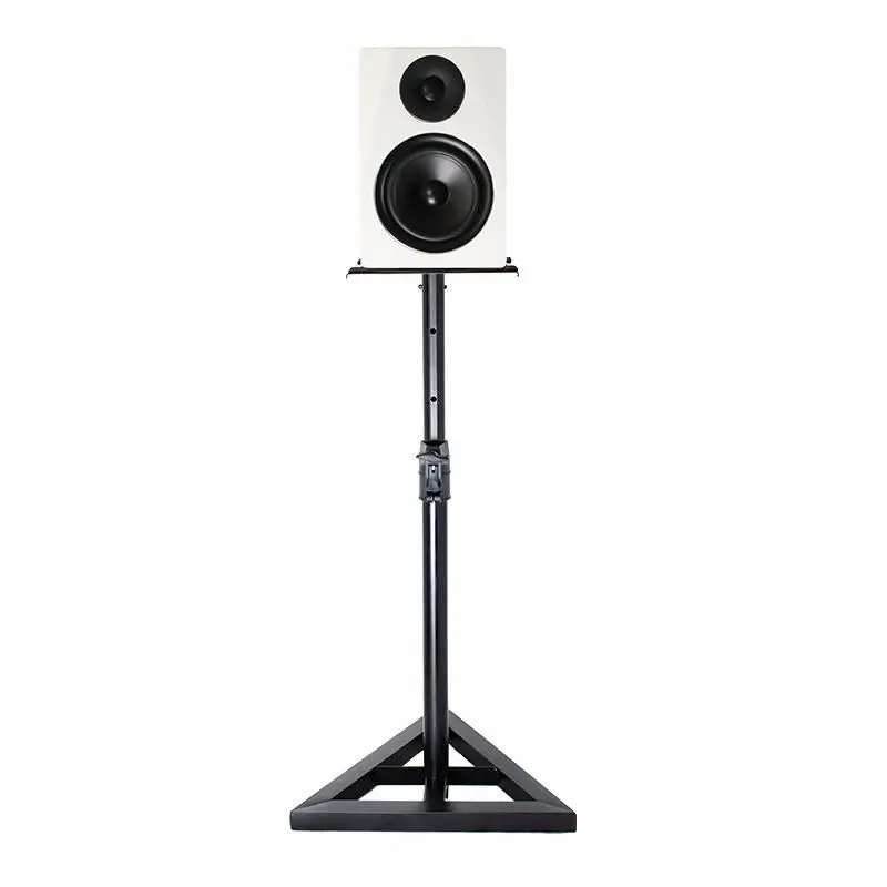 Metal heavy-duty height adjustable recording studio monitor speaker stand,  suitable for home recording studio