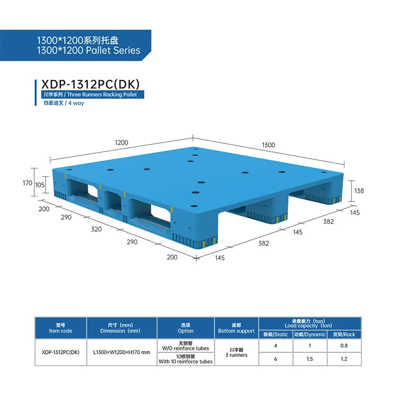 custom plat surface with 9 legs amazon best seller polystyrene plastic blue pallets 1100x1100 for sale