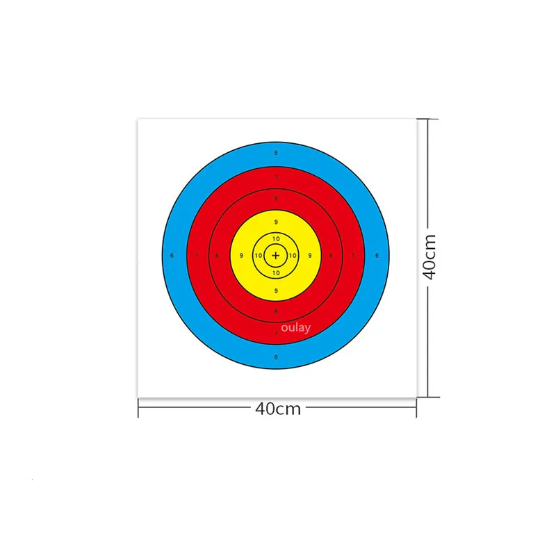 Archery Target Paper 40cm Full Ring and half   Recurve Compound Bow  for Arrow Shooting Square Archery hunting outdoor sport