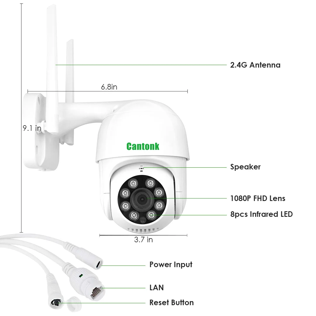 Acesee AC04 Tuya Supported Cheap Price Surveillance Cctv Camera Wifi Two Way Audio 3Mp 1080P Wifi Outdoor Camera