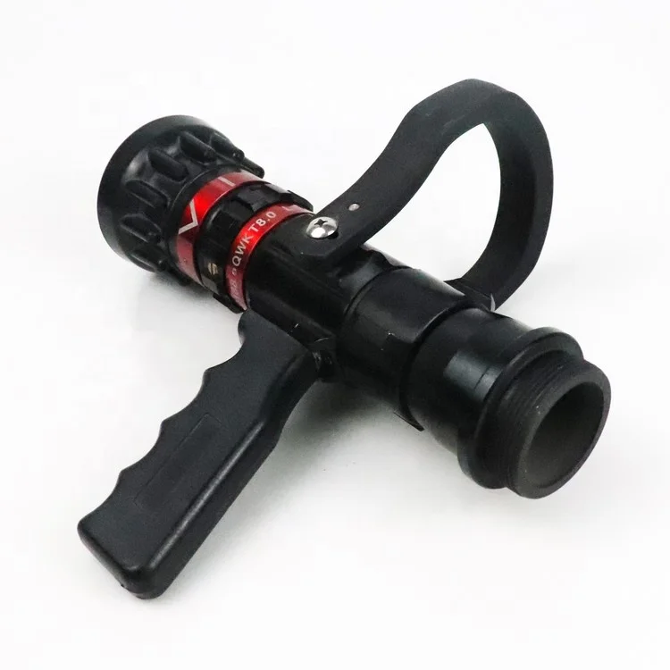 65mm Adjustable Flow Rate Fire Hose Nozzle Aluminum Pistol Grip 3 Position Fire Spray Nozzle