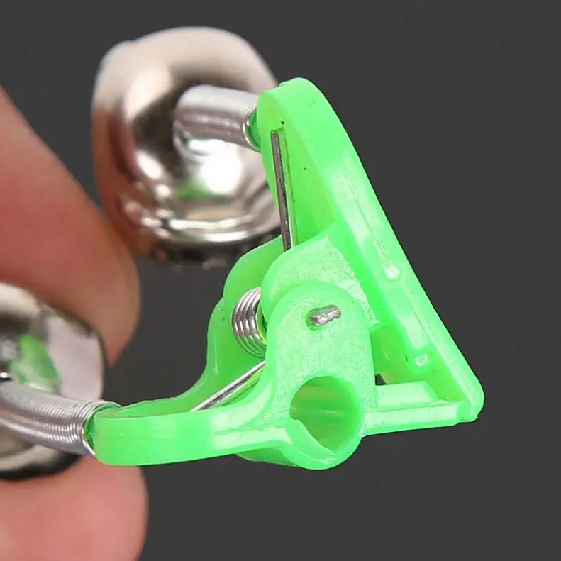 Hot Sales Double Fishing Rod Alarm Bells Fishing Bite Alarms Fishing Rod Bells Rod Clamp Tip Clip Bells Ring