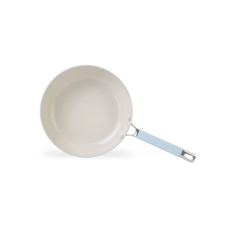Axa New Arrival Ceramic Coating Non Stick Cooking Fryan With Light Blue Handle Kitchenware Frying Pans For Cooking