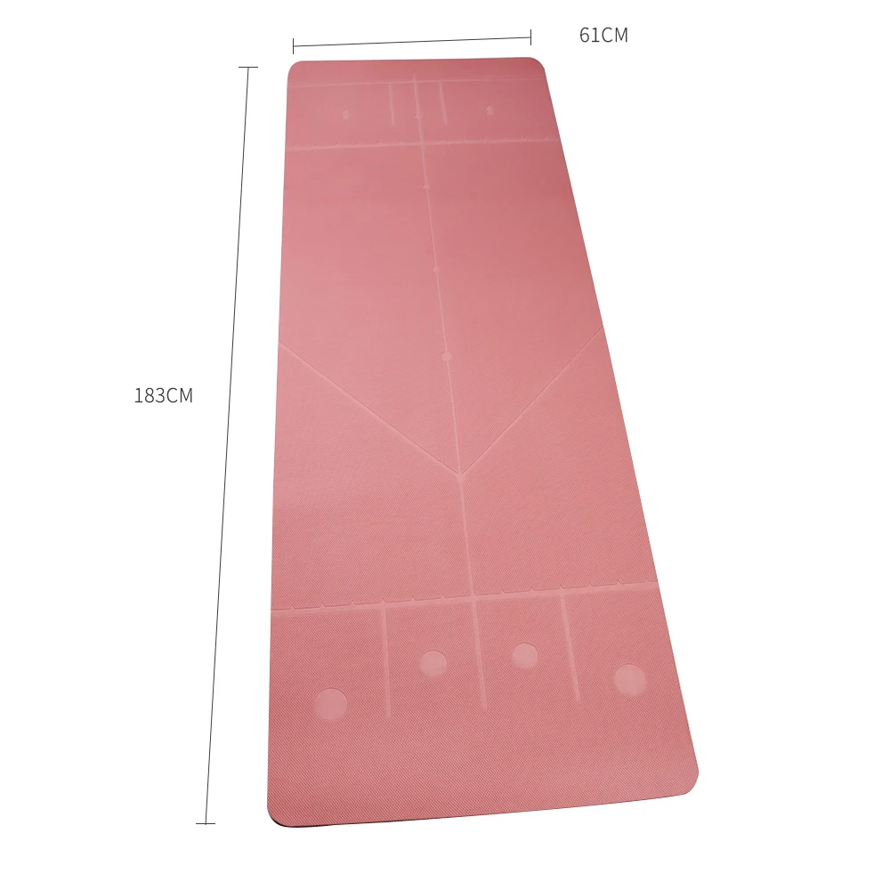 
2020 New Arrival Eco Friendly Non Slip TPE Yoga Mat, Body Alignment System, Natural Rubber Yoga Mat 