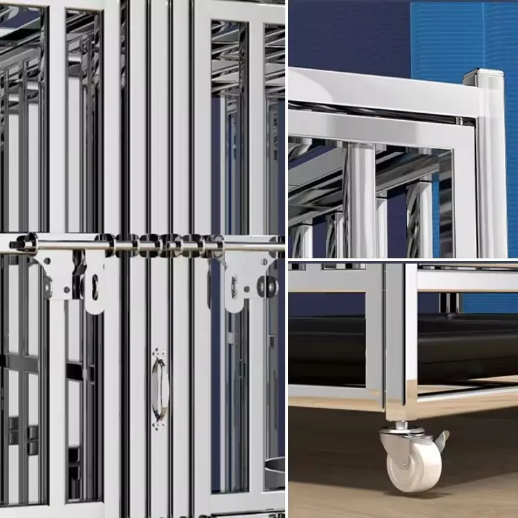 Профессиональная Заводская клетка для собак из нержавеющей стали маленькая Складная Клетка больших настоящие вещи