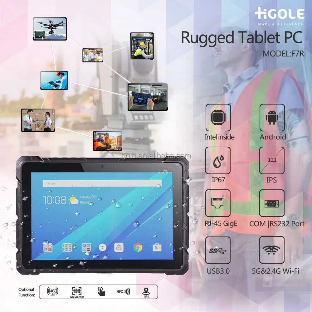 Portable Mini Ruggedized Robust Tough Pc Outdoor Car Android Automotive Rugged Tablet With Ethernet Port