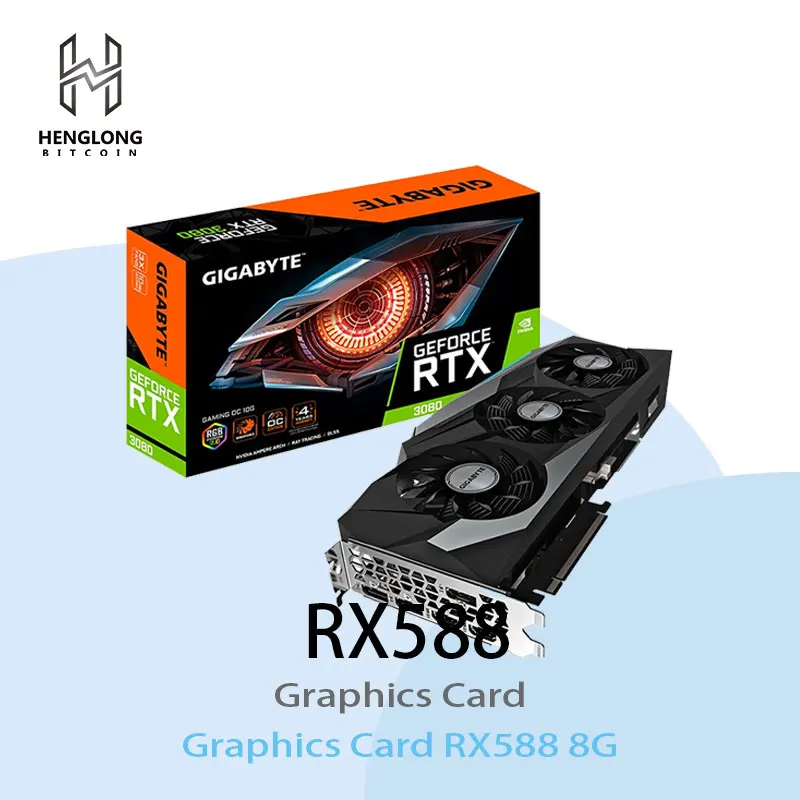 
Hot Sale Cheapest Gaming Mining Card ETH RX580 8G GPU Ethereum Graphics Cards RX588 