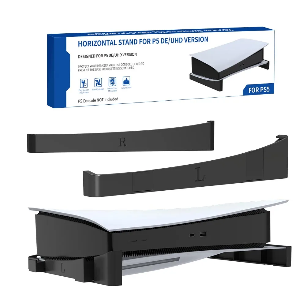 Портативный Стеллаж CoolRabbie для игровой консоли Sony Playstation 5 DE/UHD, горизонтальный держатель для консоли PS5