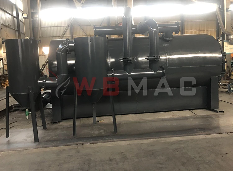 Environmental Horizontal Wood Log Airflow Carbonization Furnace For BBQ Charcoal for wood charcoal making machine