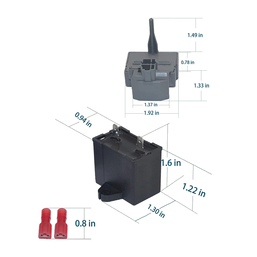 W10197428 W10189190 TSD2 Refrigerator Start Device Relay Combination Compatible with Whirlpool Refrigerator