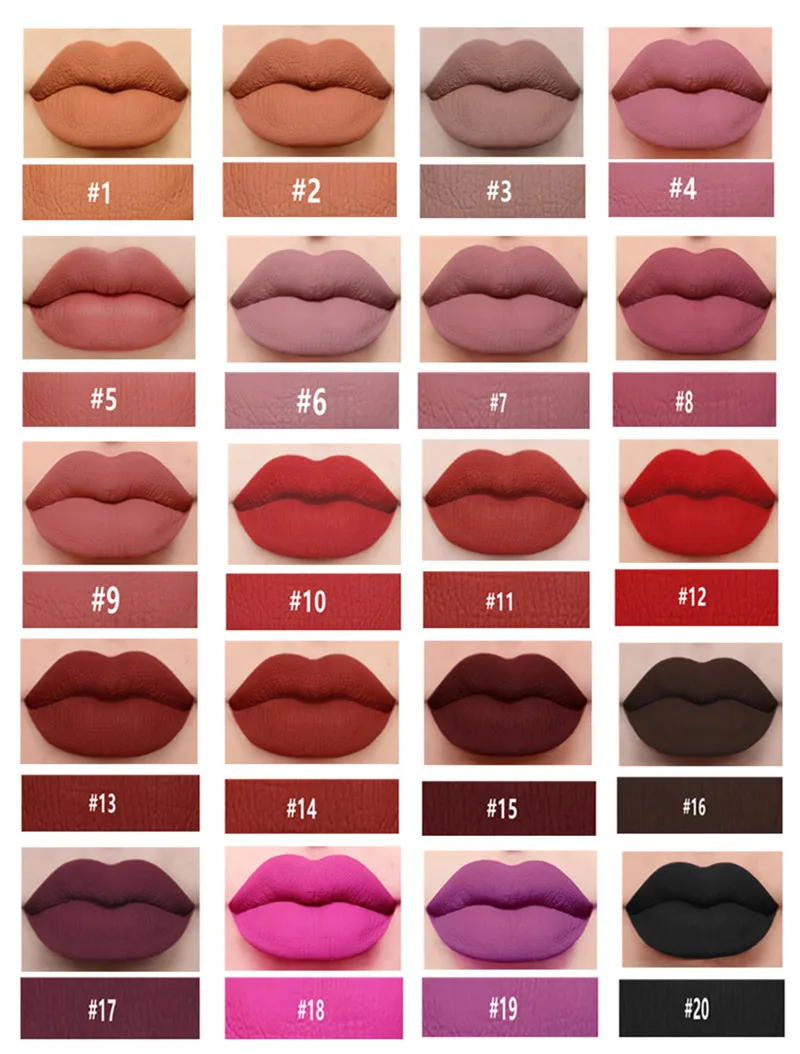 Custom Logo Matte Lip Glaze Liquid Lipstick Multi-colored Lip Gloss Moisturizing Waterproof Long Lasting Lip Glaze