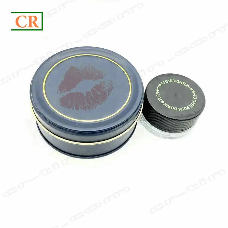 
Round Tin Metal Boxes For Concentrate Glass Jar Packaging With Foam Insert 