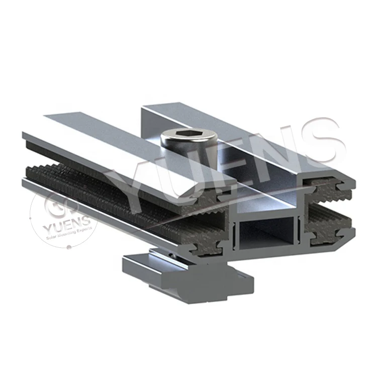 Yuens OEM Mid Clamp Components Quick Easy Installation Pv EPDM Clips Refer To Frameless Thin Film Solar Panel