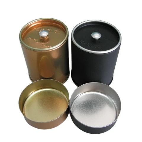 Multi sizes tea tin cans with double lids food safe air tight 1.5oz 2oz 2.5oz 3oz 3.5oz 4oz 5oz metal tea cans 66x83 82x112mm