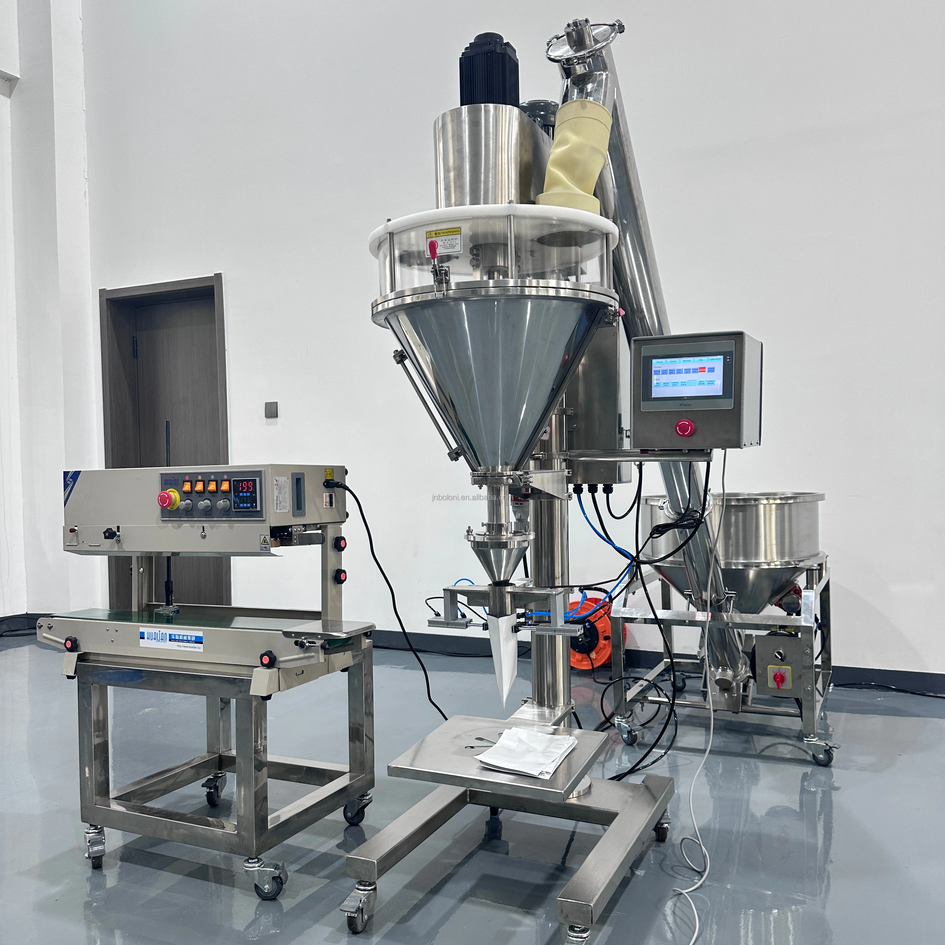 FILLING AUTO Highly Accurate Semi-Automatic Powder Filling Machine for Powder, Flour, Spices,Sugar,Granules