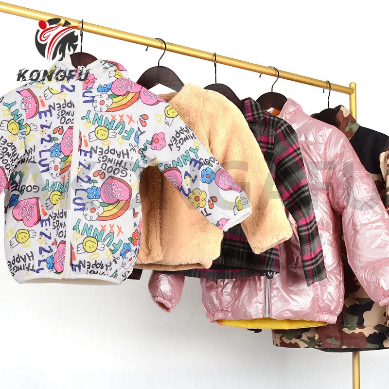 AKONGFU Thick winter clothes apparel stock baby second hand clothes for kids 1-10 years old
