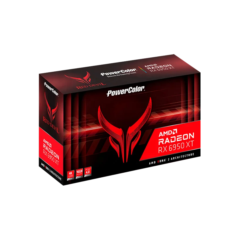 Лидер продаж, игровая Видеокарта PowerColor Red Devil AMD Radeon RX 6950 XT 16 Гб AMD Radeon RX6950 XT 16 Гб D6