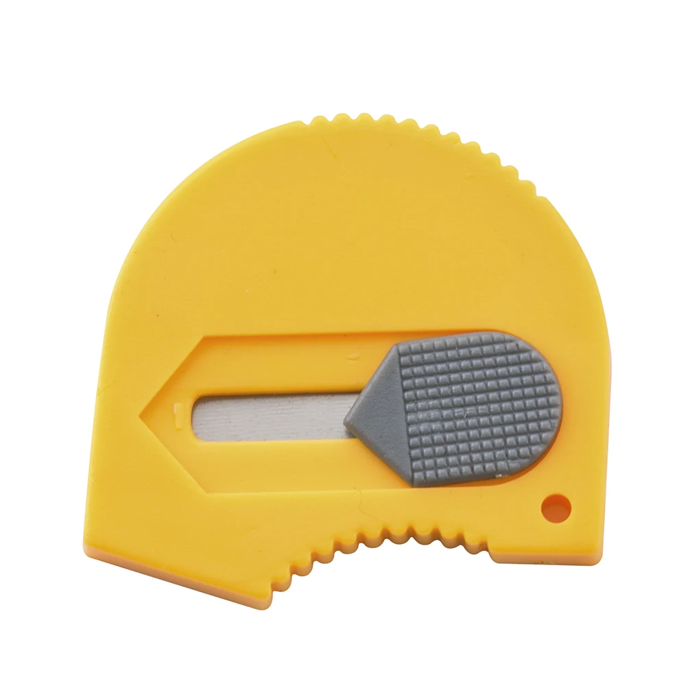 Yellow office school stationery cutting letter paper safety retractable box cutters small mini art cutter knife