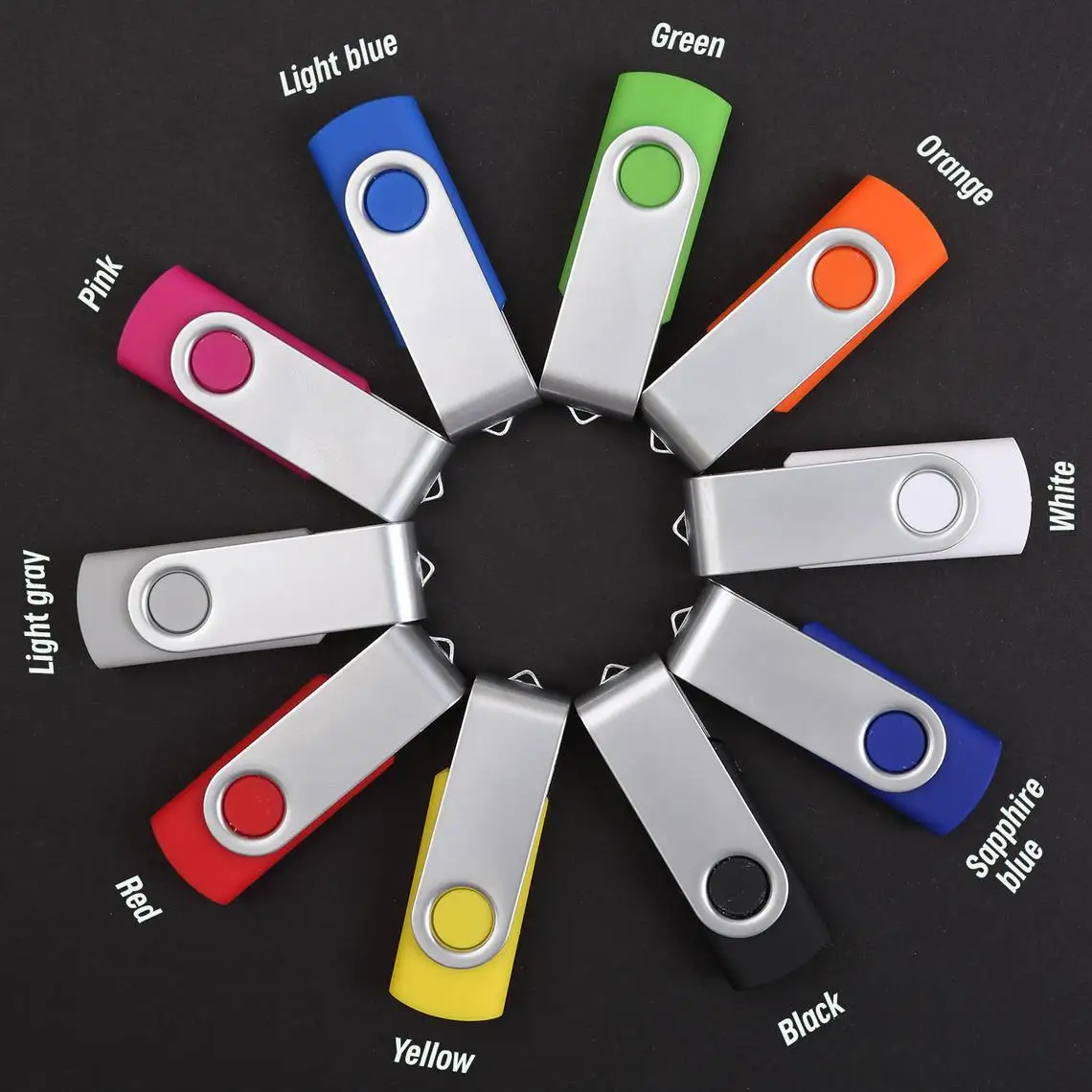 Wholesale Cheap Swivel USB Flash Drive With Box  Memory Stick USB Flash Drive 1GB