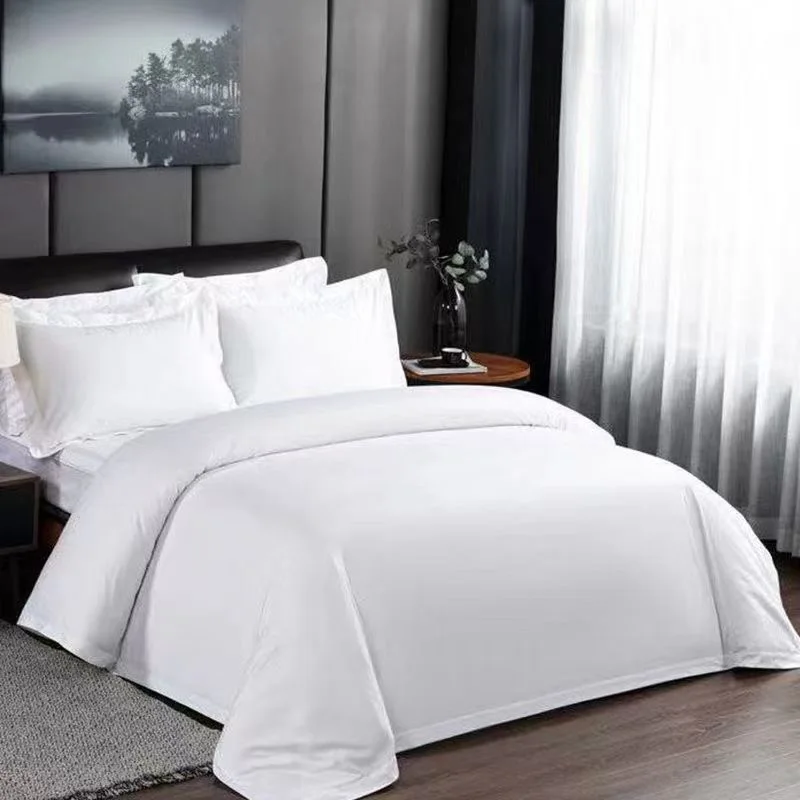 Five star hotel exclusive bedding set pure white 3-piece set/4-piece set