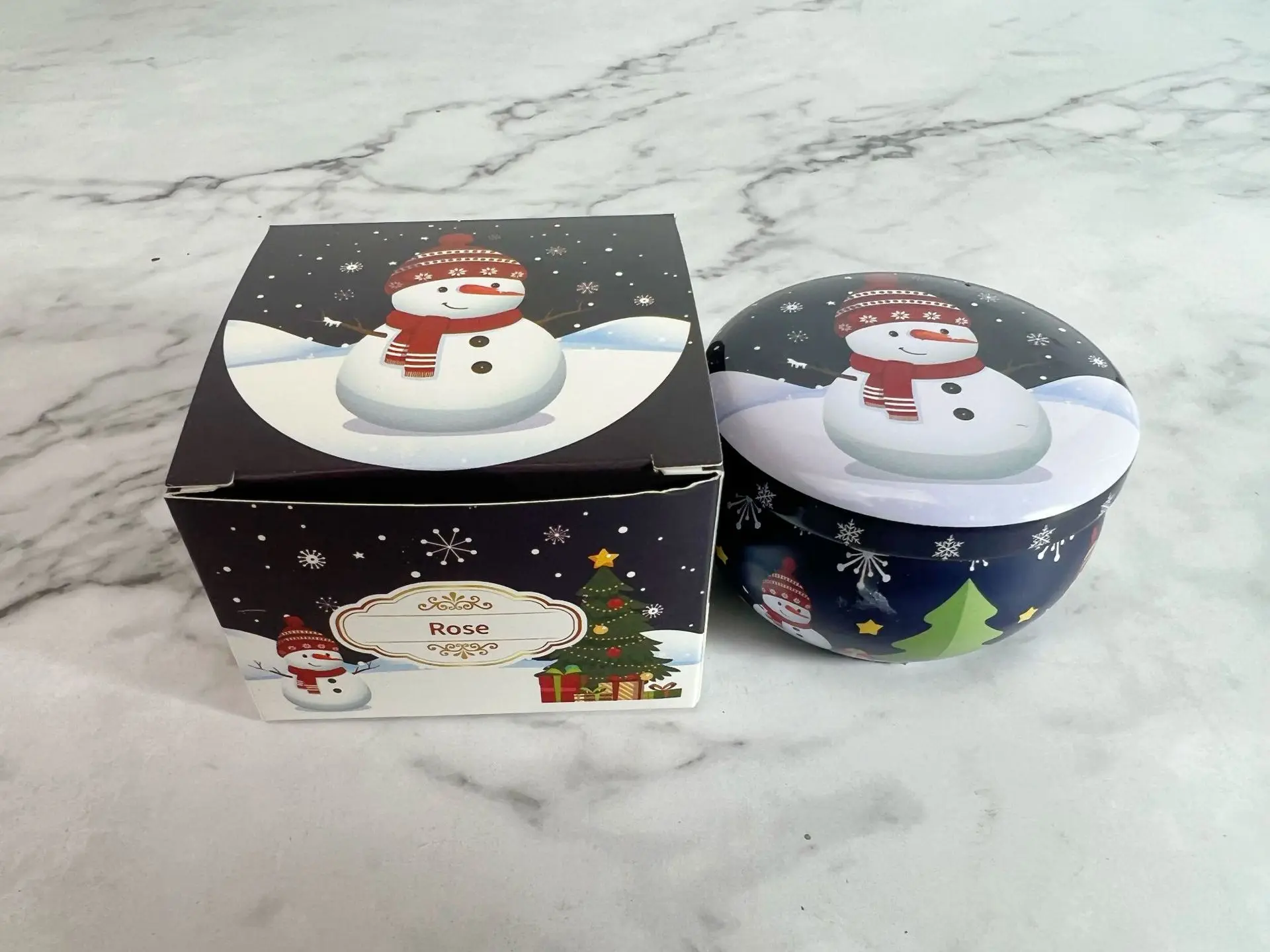 8 Piece Gift Box Wax Essential Oil Scented Candle with Tin box;Christmas Gift of Candle Scented