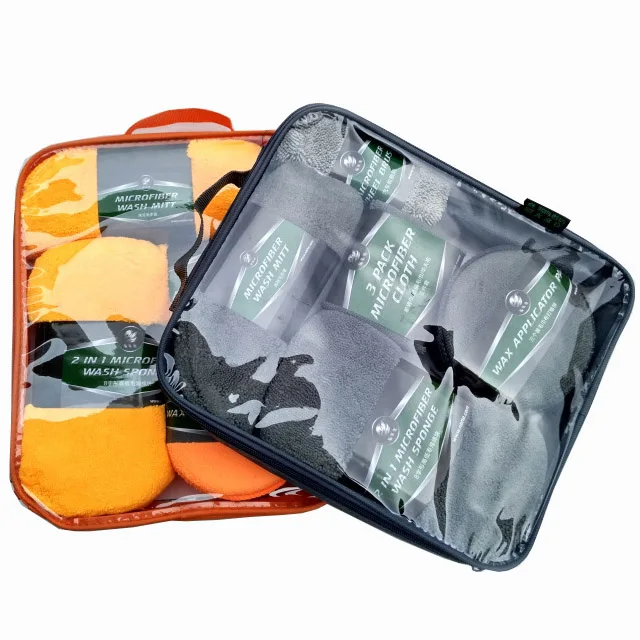 2021 new style promotional car cleaning tools kit detailing microfiber car cleaning set