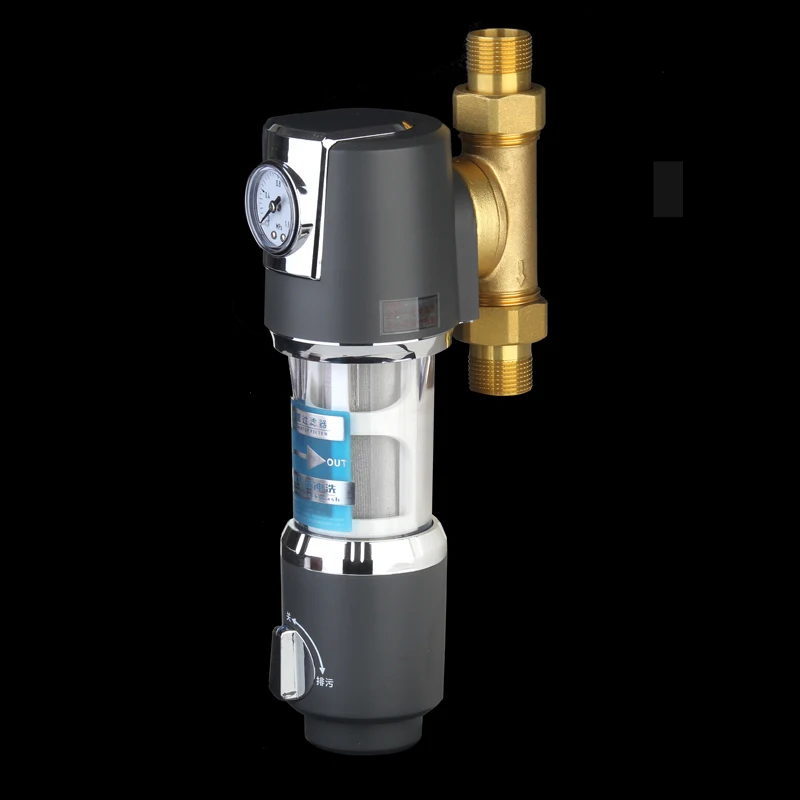 factory price 40 micron whole house backwash water filter with Scrapper