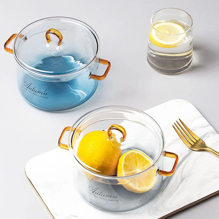 Multifunctional New Design Heat Resistant Borosilicate Glass Cooking Pot