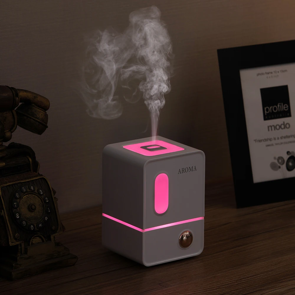Mini desktop 150ml 7 led color lights quiet h2o spray nano mist air purifier wet fogger ultrasonic aroma diffuser humidifier