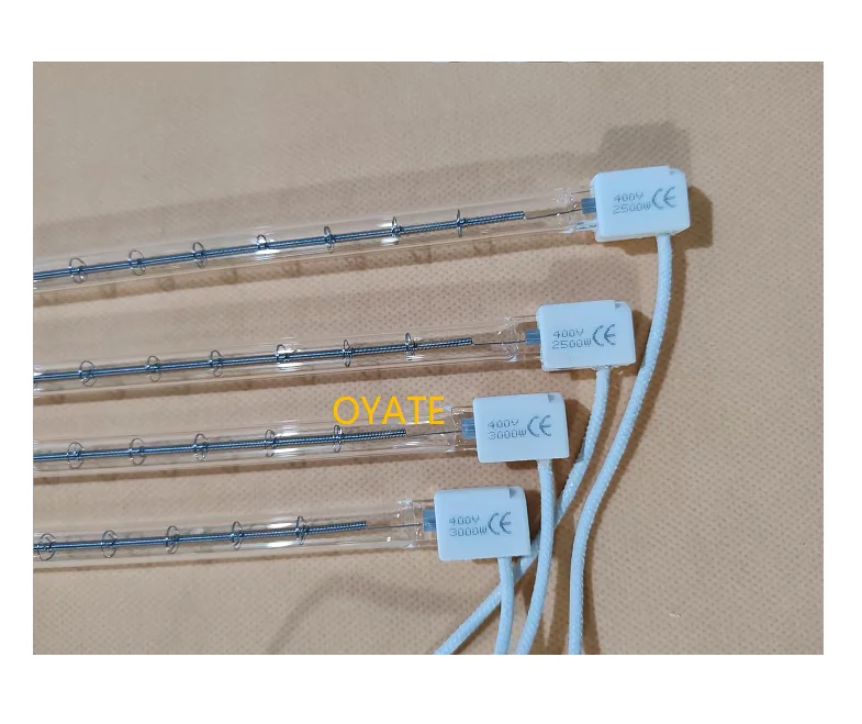 380mm 400v 2500w 3000w Quartz halogen infrared heating lamp VK15 eco lamps for PET blowing machine