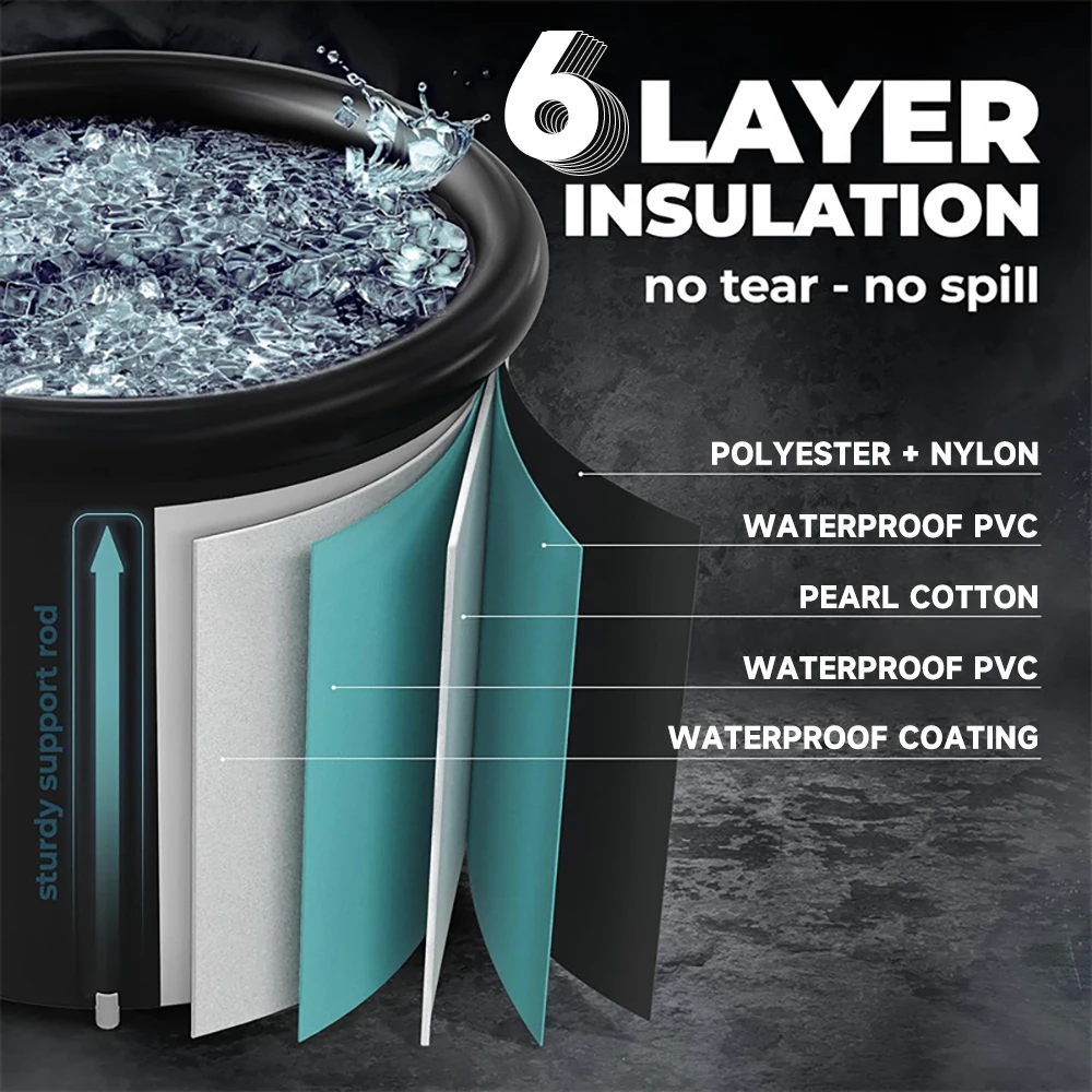 Hot Sale Athletes Portable Recovery Ice Water Bath PVC Inflatable 2 Person Cold plunge Ice Tub For Adults Portable Ice Bath