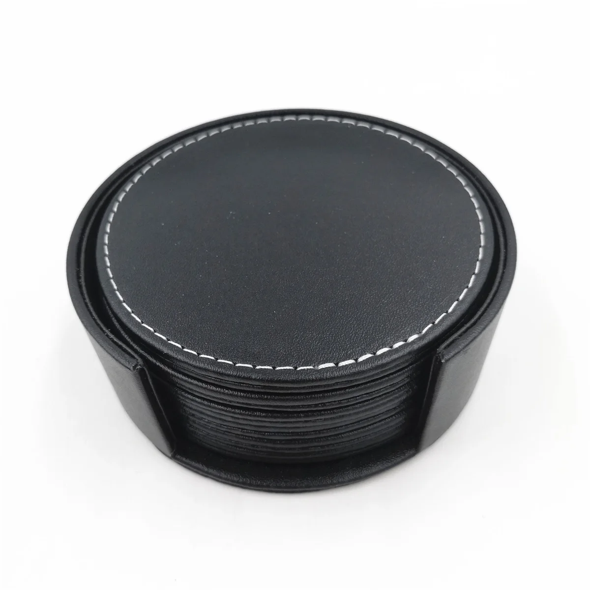 Hot 2024 High quality business gift leather coasters set coffee table mat cup coasters