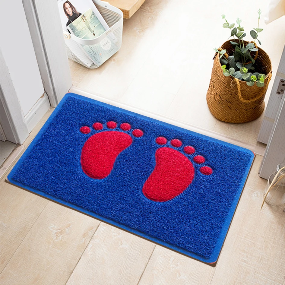 Creative Products Double Color Anti Slip Waterproof PVC Coil Door Mat Plastic Carpet Foot Floor Mat