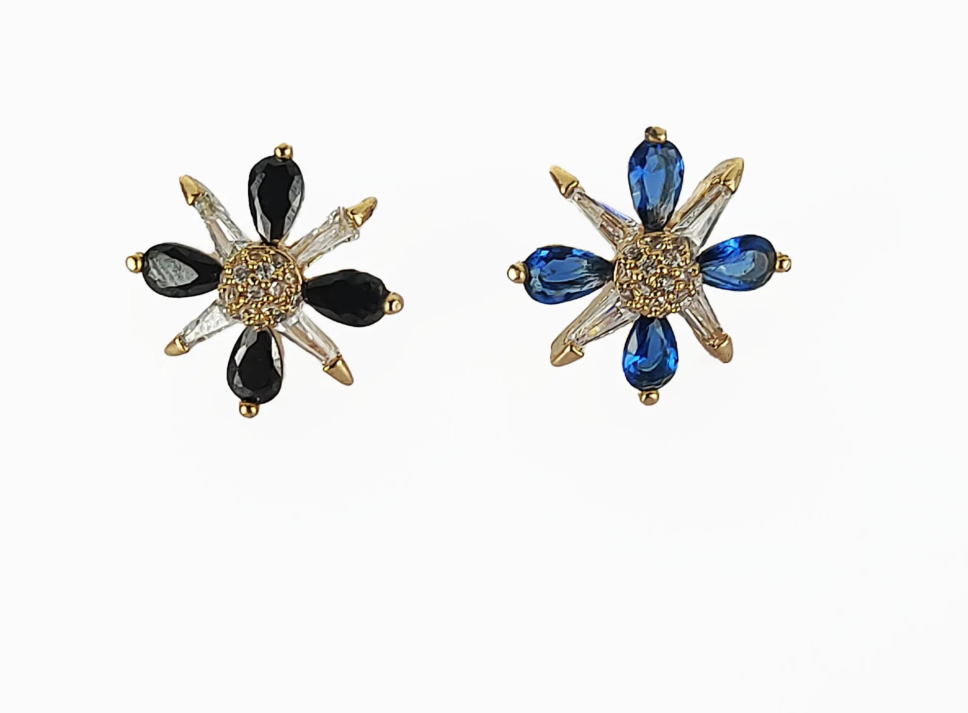 fashion jewelry wholesale circle jewelry mini women summer 18k gold plate hypoallergenic flower zirconia stud earring