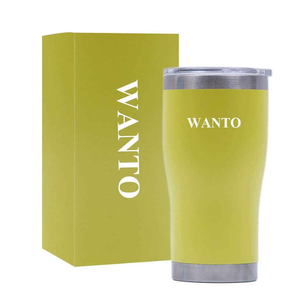 Wanto 12oz 20oz 30oz 40oz Wholesale Best Selling Stainless Steel Double Wall Tumbler Cup Manufacturer With Sliding Lid
