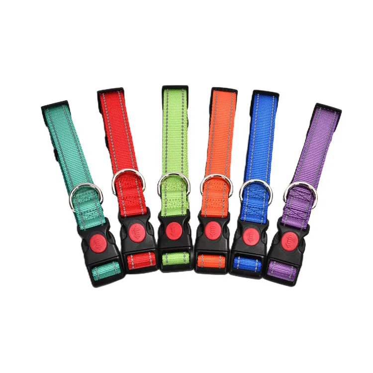 High Quality Multi-Color Outdoor Tactical Training Dog Collar Wear-Resistant Nylon & Cotton Customizable Lights Personalized