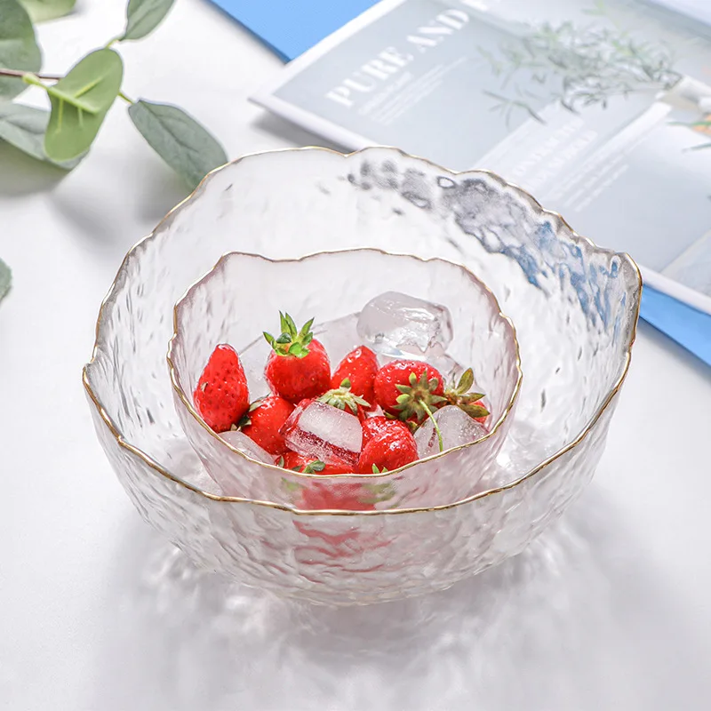 Wholsale double wall Glass Salad/fruit Bowl