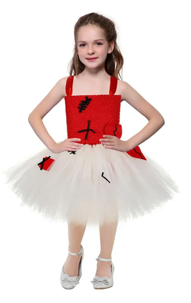 Halloween Festival Kids Dress Clothing Gothic Style Voodoo Doll Party Wear Girl Costumes