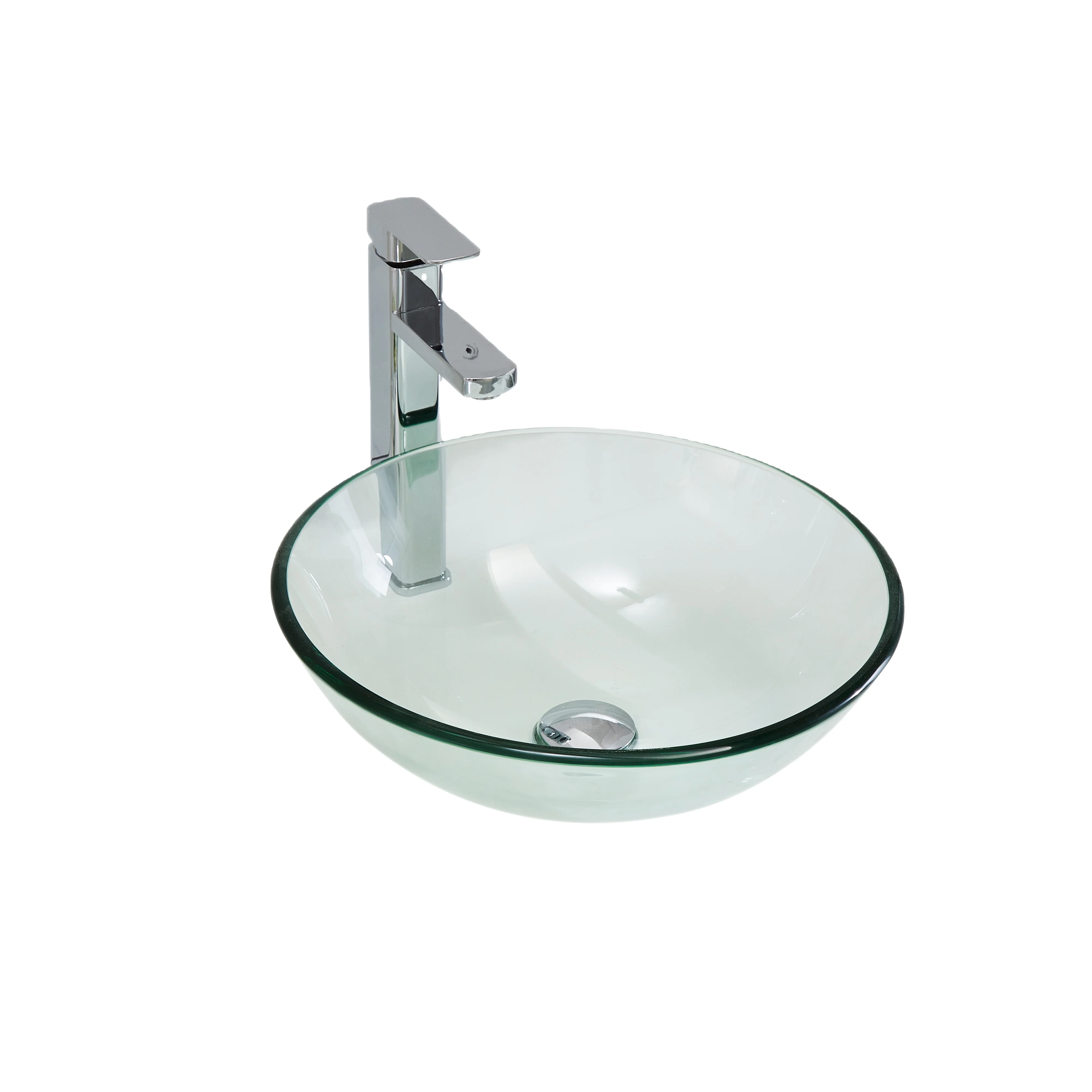 Modern Round Bowl Vanity Sinks Cheap bathroom vessel tempered glass sink wash basin