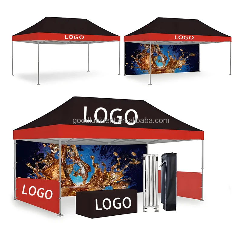 Goodluck 4x6 folding market business tents aluminum printed pop up conopy tent